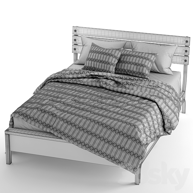 Carbon Loft Saknussemm Amber Queen Bed 3DSMax File - thumbnail 3