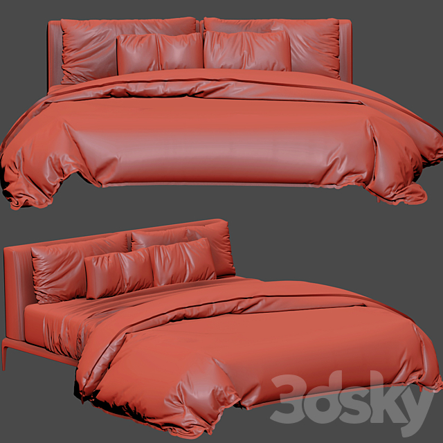 Carlo Colombo Poliform Park Bed 3DSMax File - thumbnail 3