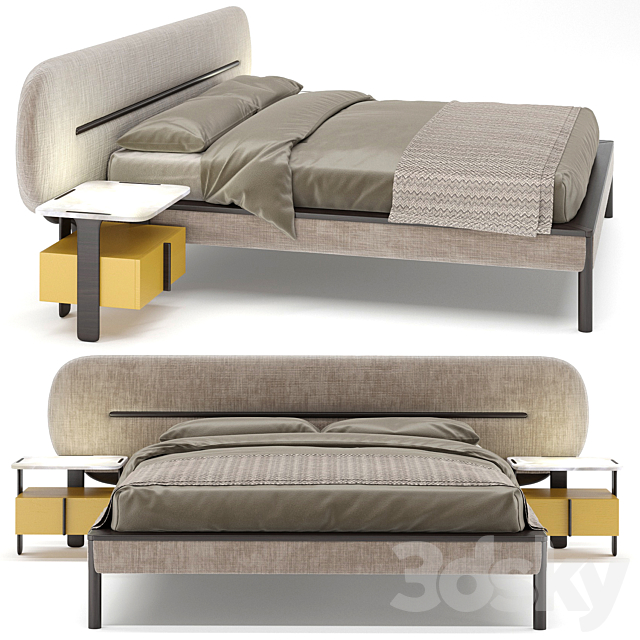 Carpanese Home LIPS XL Bed 3DSMax File - thumbnail 3