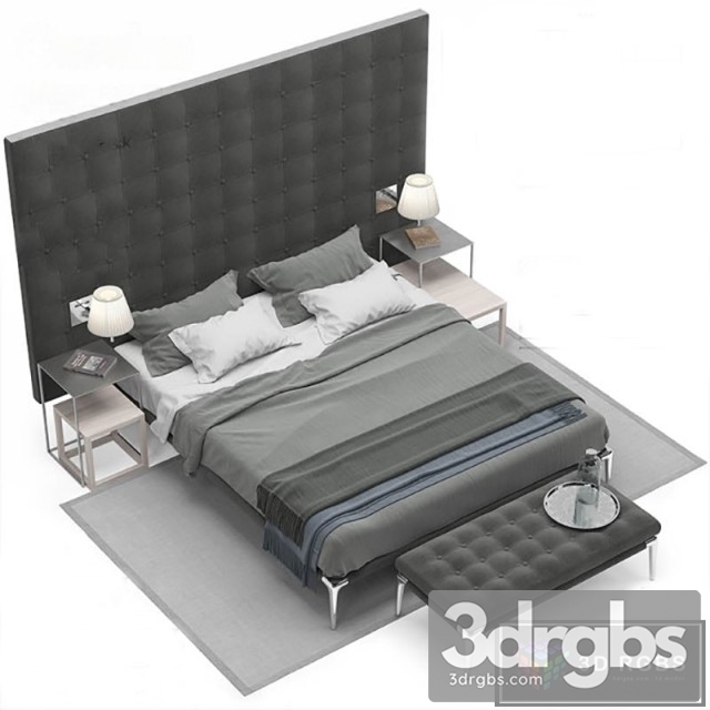 Cassina L26 Volage Bed 3dsmax Download - thumbnail 1