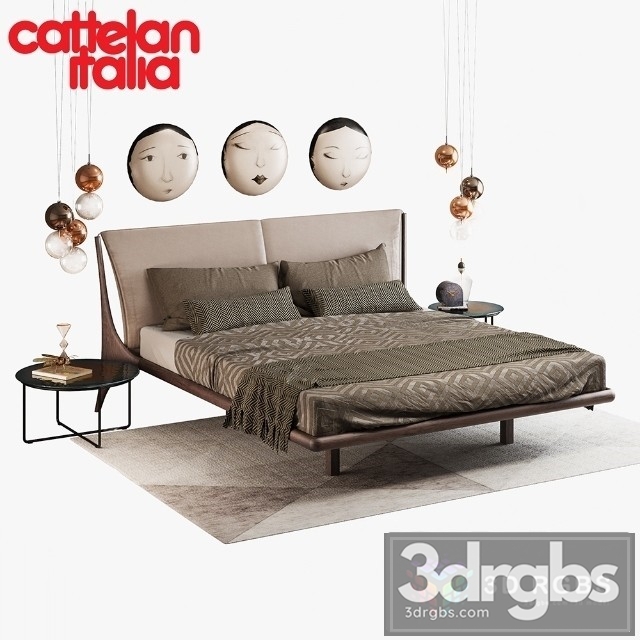 Cattelan Italia Nelson Bed 3dsmax Download - thumbnail 1