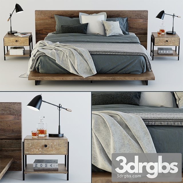 C&b atwood bedroom set 2 3dsmax Download - thumbnail 1