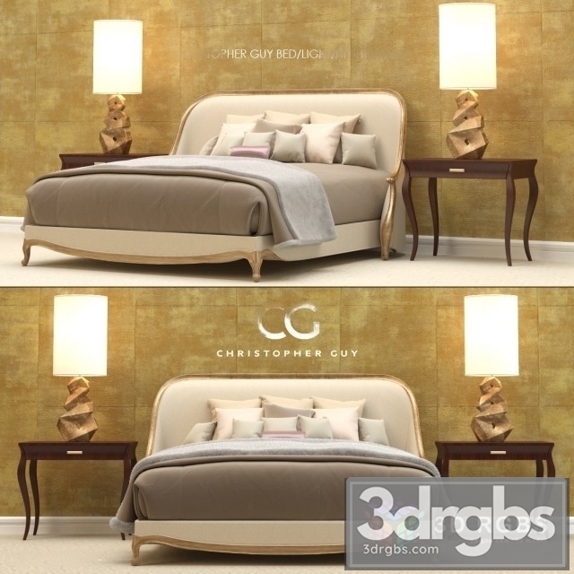 CG Cambon Bed 3dsmax Download - thumbnail 1