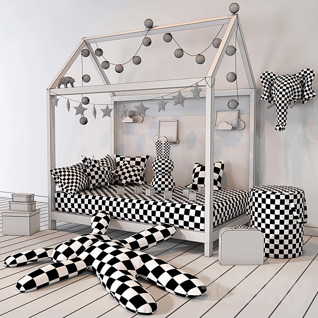 Children bedroom set 01 3DSMax File - thumbnail 2