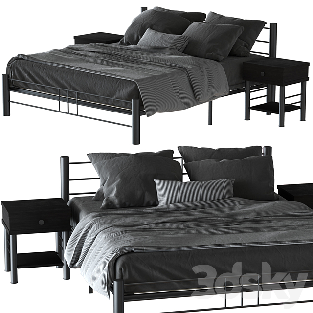 Chris metal bed 3DSMax File - thumbnail 1