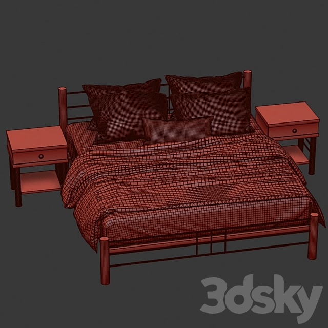 Chris metal bed 3DSMax File - thumbnail 4