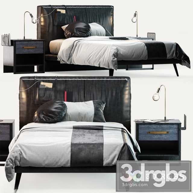 Cilek Dark Metal Bed 3dsmax Download - thumbnail 1