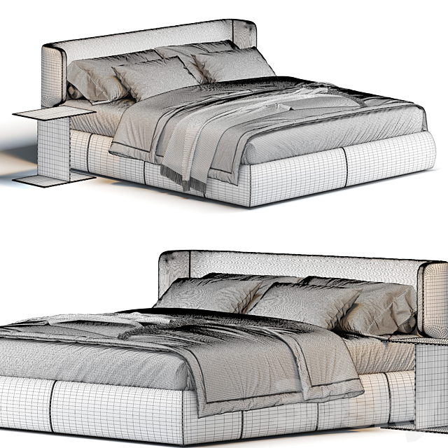 Claire Bed 3DSMax File - thumbnail 4