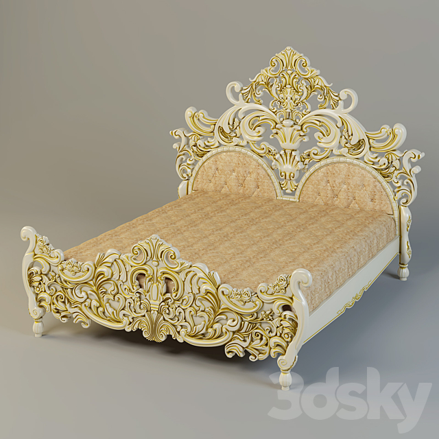 Classic bed 3DSMax File - thumbnail 1