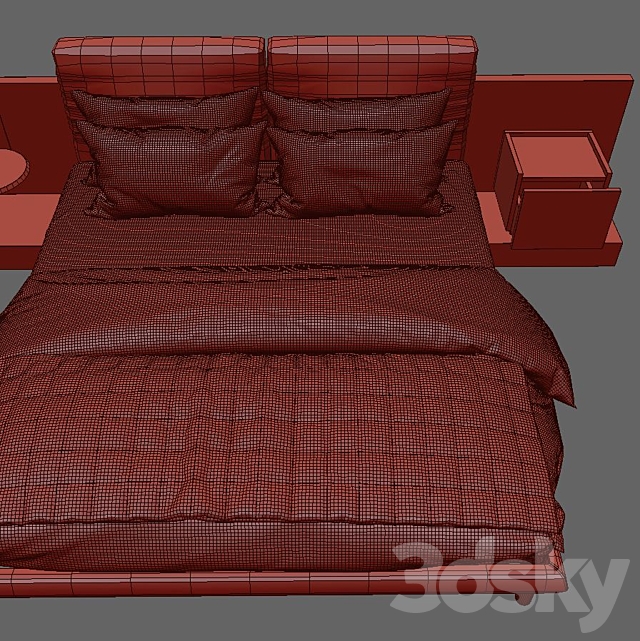 CLIFF bed | Meridiani 3DSMax File - thumbnail 3