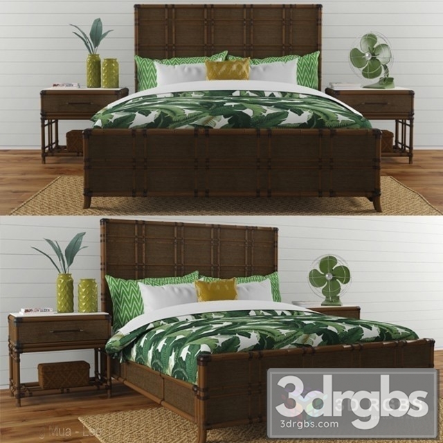 Coco Bay Panel Bed 3dsmax Download - thumbnail 1