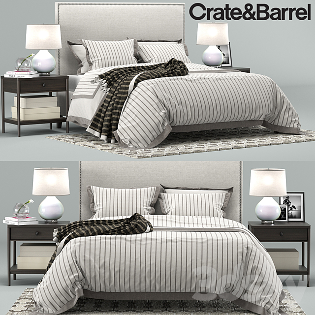 Cole Bedroom Collection. Crate&Barrel 3DSMax File - thumbnail 1