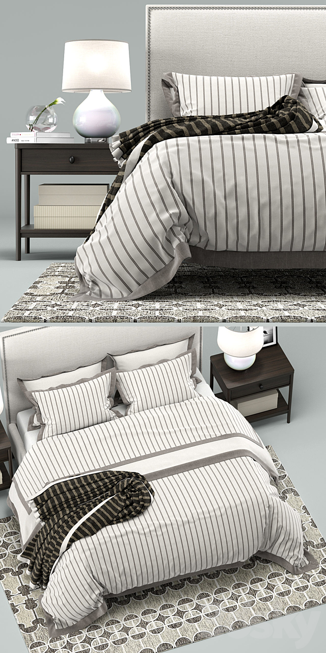 Cole Bedroom Collection. Crate&Barrel 3DSMax File - thumbnail 2