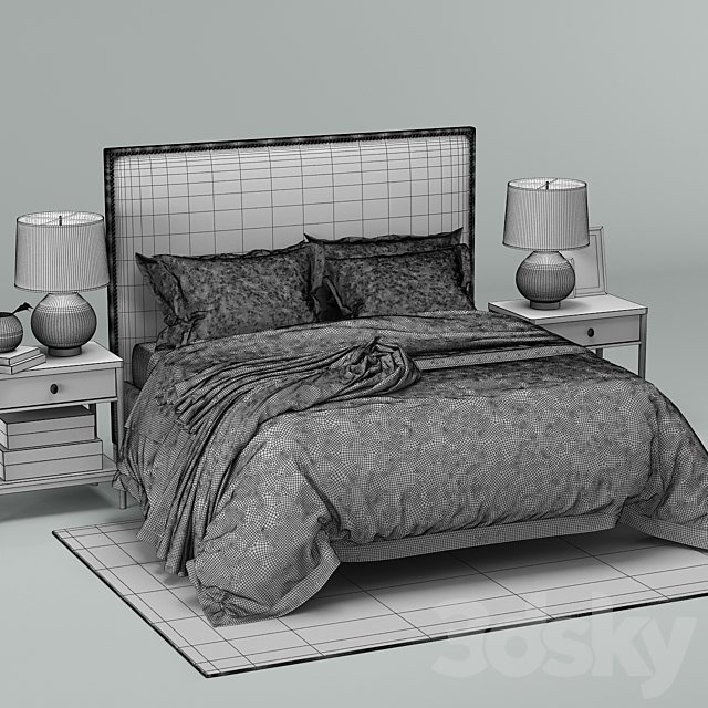 Cole Bedroom Collection. Crate&Barrel 3DSMax File - thumbnail 3