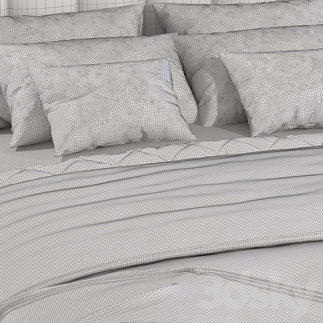 Colette bed 3DS Max Model - thumbnail 6