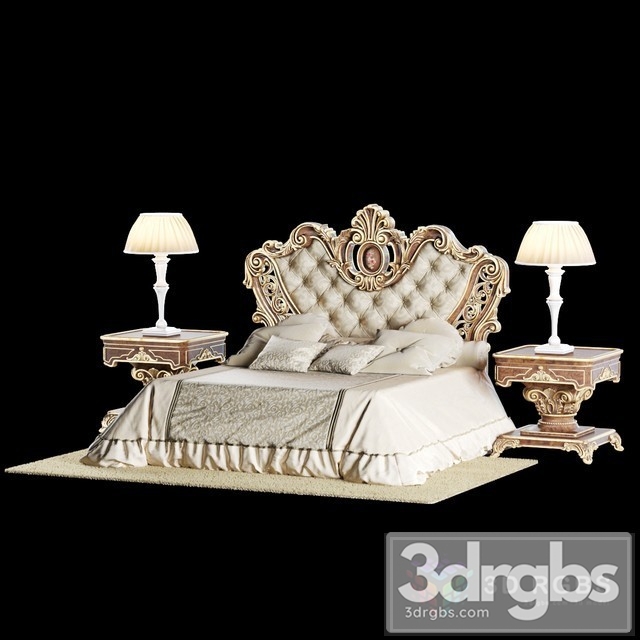 Collezione Imperiale Classic Bed 3dsmax Download - thumbnail 1