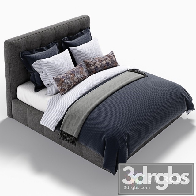 Compact Double Bed 3dsmax Download - thumbnail 1