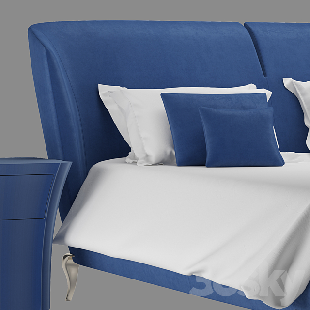 CONTOUR bed blue 3DSMax File - thumbnail 3