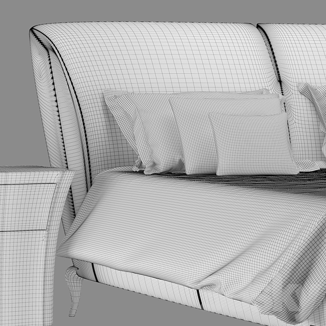 CONTOUR bed blue 3DSMax File - thumbnail 4