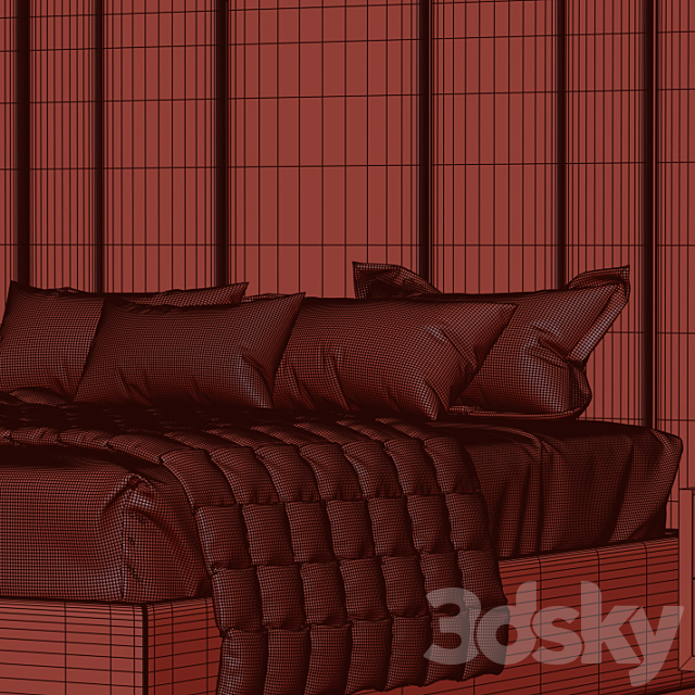 Corte Zari Rubens Bed 3DSMax File - thumbnail 3