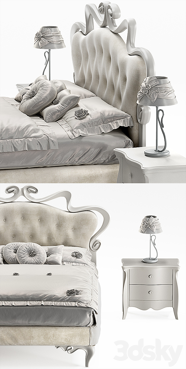 Cortezari Melissa Bed 3DSMax File - thumbnail 3