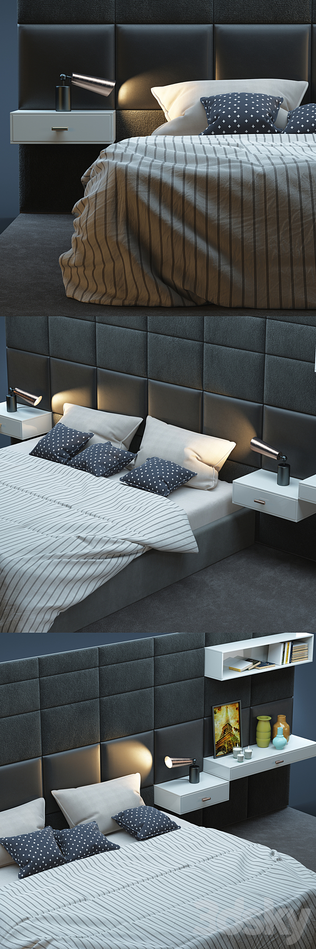 COURCHEVEL BED 2 by Roche Bobois 3DS Max Model - thumbnail 2