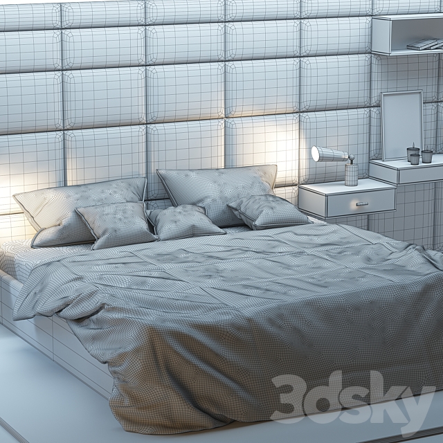 COURCHEVEL BED 2 by Roche Bobois 3DS Max Model - thumbnail 3