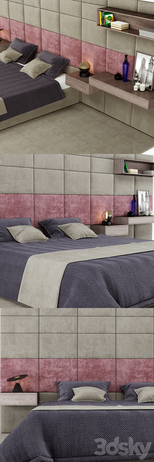 COURCHEVEL BED by Roche Bobois 3DSMax File - thumbnail 2