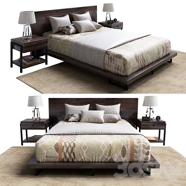 Crate & Barrel bedroom 3DSMax File - thumbnail 2