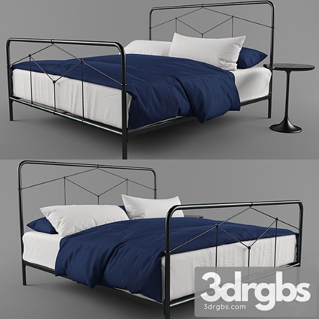 Crate Barrel Casey Iron Bed 2 3dsmax Download - thumbnail 1