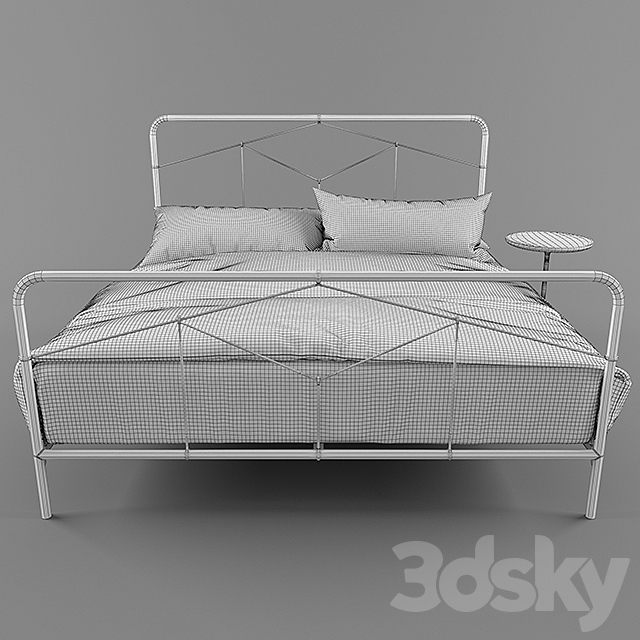 Crate & Barrel Casey Iron Bed 3DS Max Model - thumbnail 3