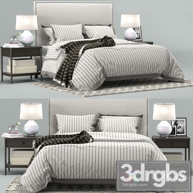 Crate Barrel Cole Bed 3dsmax Download - thumbnail 1