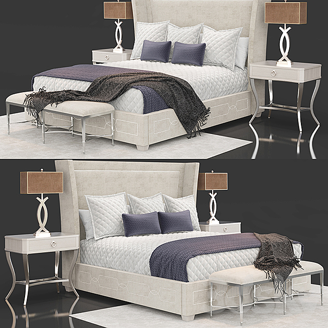 Criteria Upholstered Bed PrintShare 3DSMax File - thumbnail 2