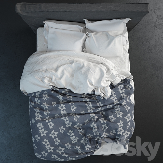 Crushed bed 3DS Max Model - thumbnail 2