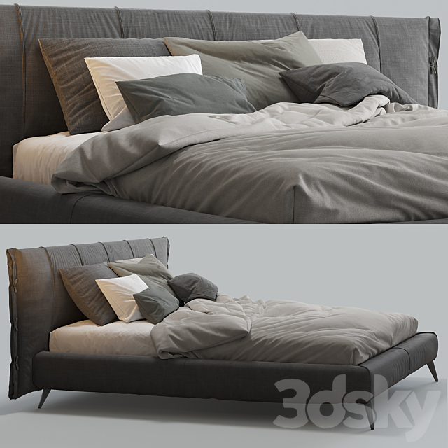 Cuff bed bonaldo 3DS Max Model - thumbnail 3