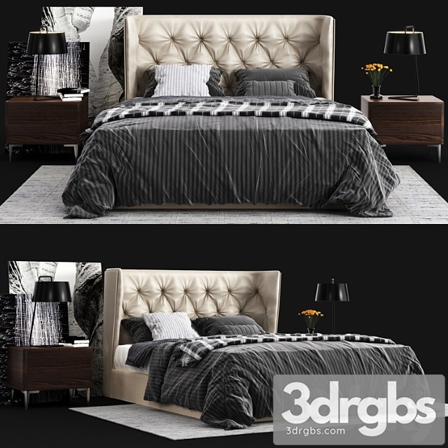 Сalligaris wynn bed 2 3dsmax Download - thumbnail 1