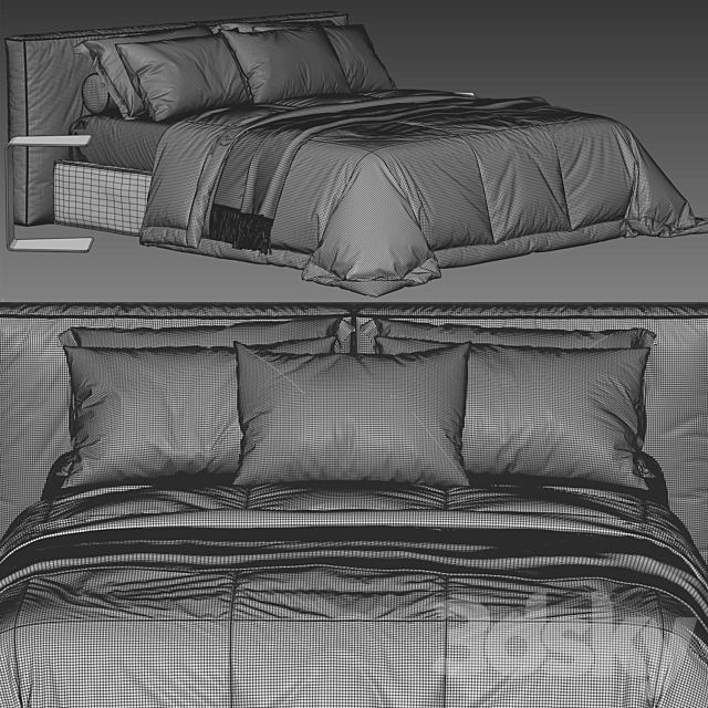 Dall’Agnese Comfort Bed 3DSMax File - thumbnail 4