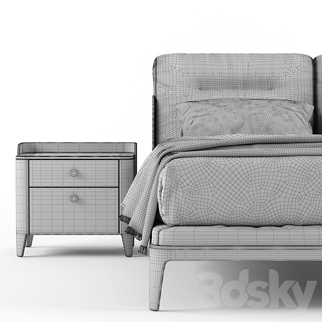 Dall’Agnese Settanta bed 3DSMax File - thumbnail 3