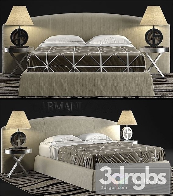 Dandy Armani Casa Bed 3dsmax Download - thumbnail 1