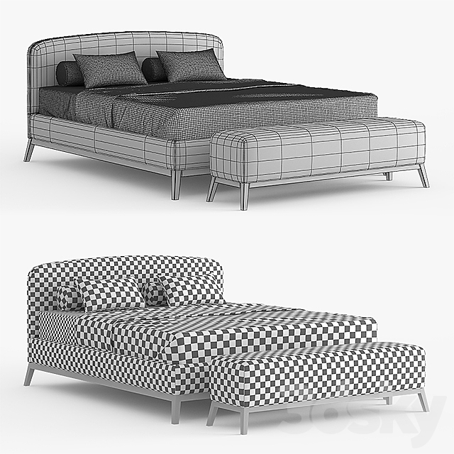 Dantone | Bed and Lincoln 3DSMax File - thumbnail 2