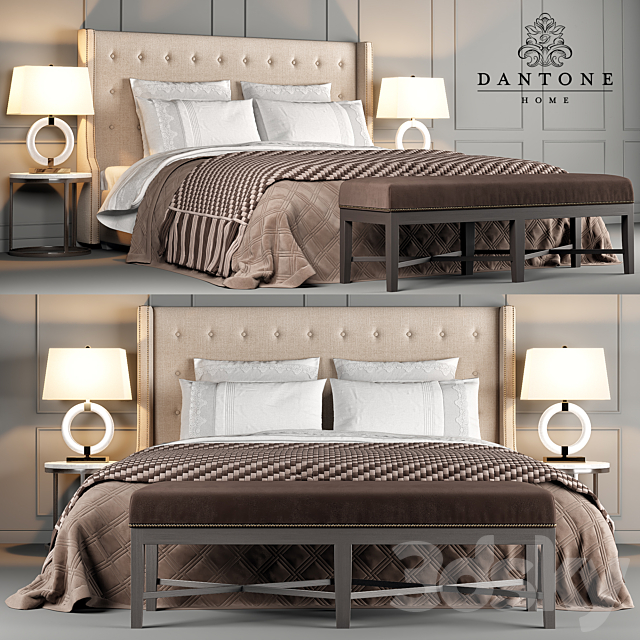 Dantone Home Bed Jarrow Buttons 3DSMax File - thumbnail 1