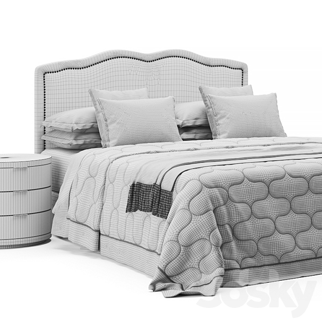 Delilah vintage bed 3DSMax File - thumbnail 4