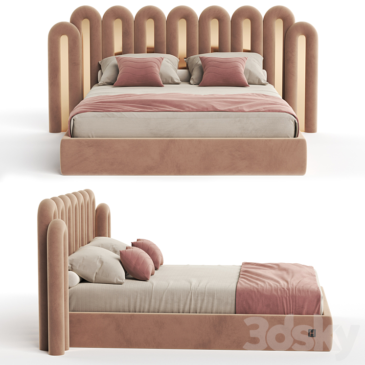 DEMIZ BED 3DS Max - thumbnail 2