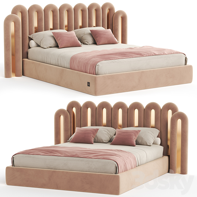 DEMIZ BED 3DS Max - thumbnail 1