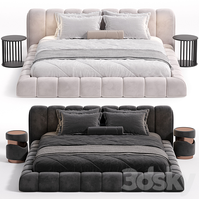 DERMY Bed 3DS Max Model - thumbnail 4