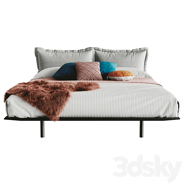 Desiree Bed Platz Fur Plaid 3DS Max Model - thumbnail 5