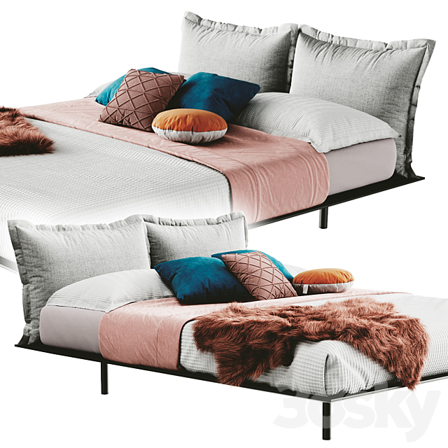 Desiree Bed Platz Fur Plaid 3DSMax File - thumbnail 2