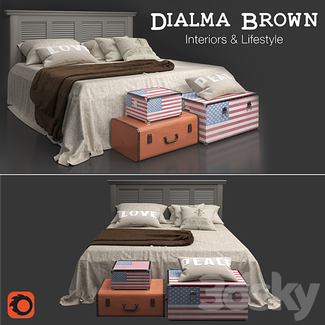 Dialma Brown | Bed DB003543 3DSMax File - thumbnail 1