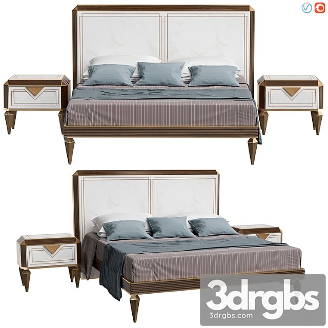 Diamante bed 2 3dsmax Download - thumbnail 1