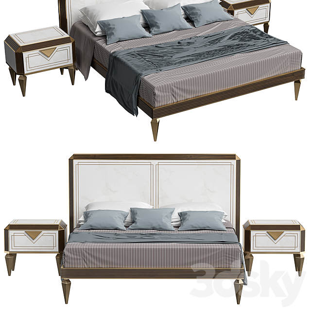 DIAMANTE BED 3DS Max Model - thumbnail 3